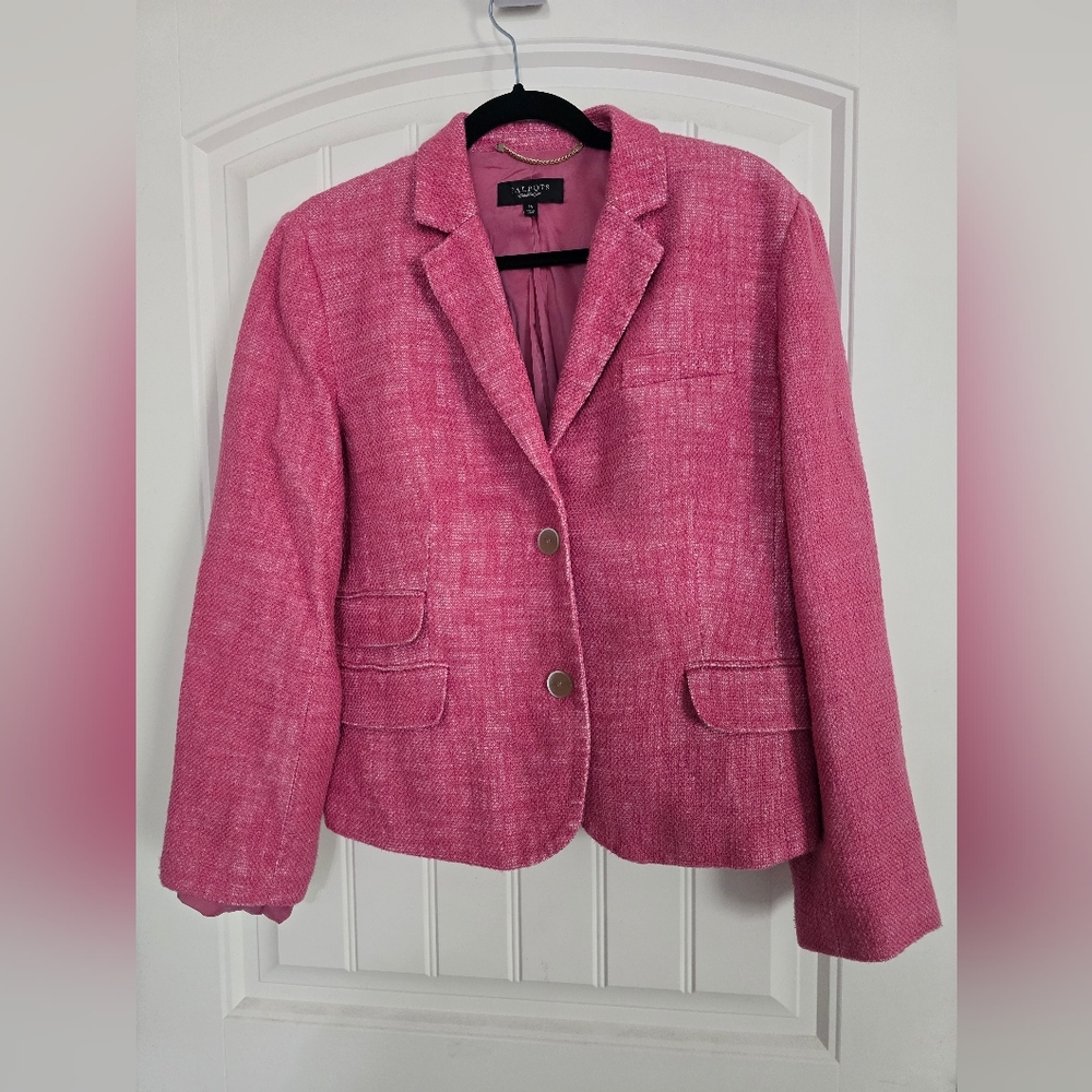 Talbots Pink Tweed Blazer